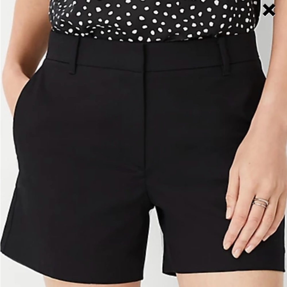 Black cotton City Shorts by Ann Taylor